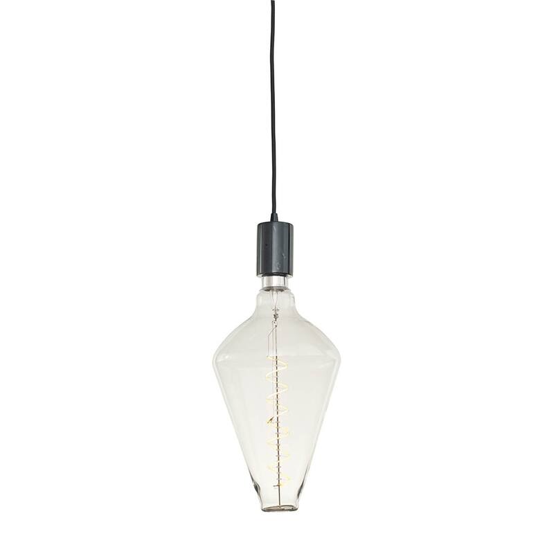 Bulbrite 1-Marble Pendant Socket and Canopy with LED Light Bulb