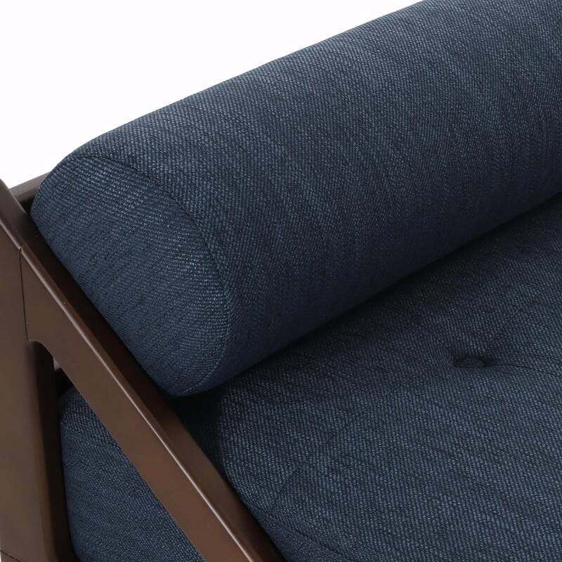 Rustic Upholstered Indoor Chaise Lounge for Living Room, Bedroom, Interior Space