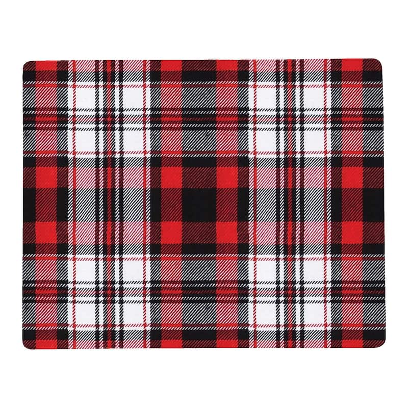 Fireside Plaid Hardboard Placemat Set of 6 - Set of 6