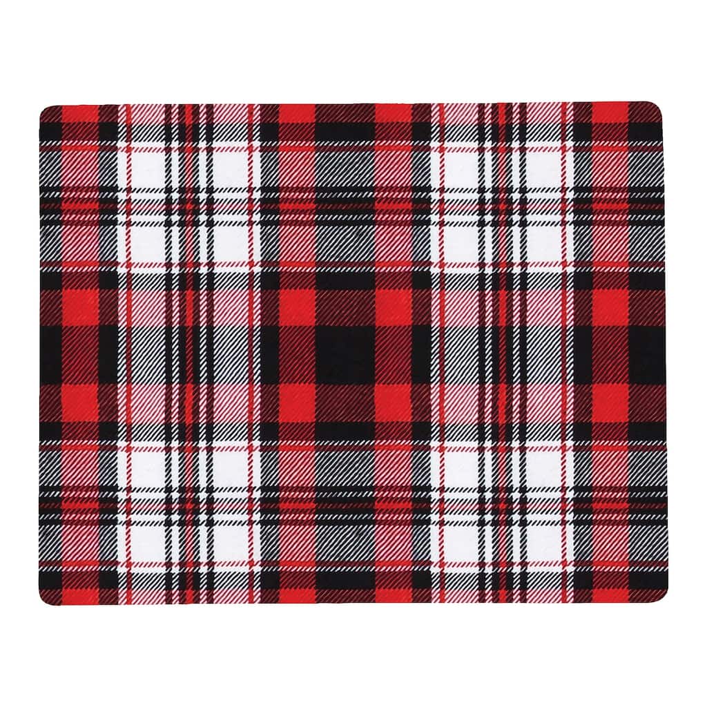 Fireside Plaid Hardboard Placemat Set of 6 - Set of 6