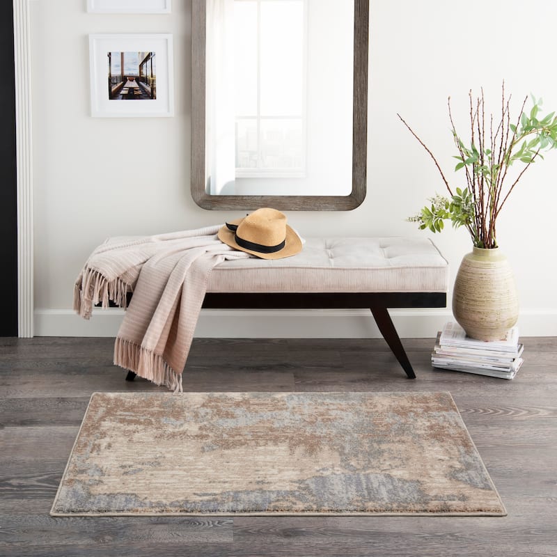 Moroccan Celebration Vintage Abstract Area Rug - 2'2" x 3'9" - Grey/Beige
