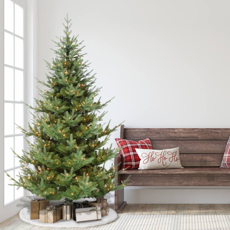 Puleo International Pre-Lit 7.5' Hillside Spruce Artificial Christmas Tree