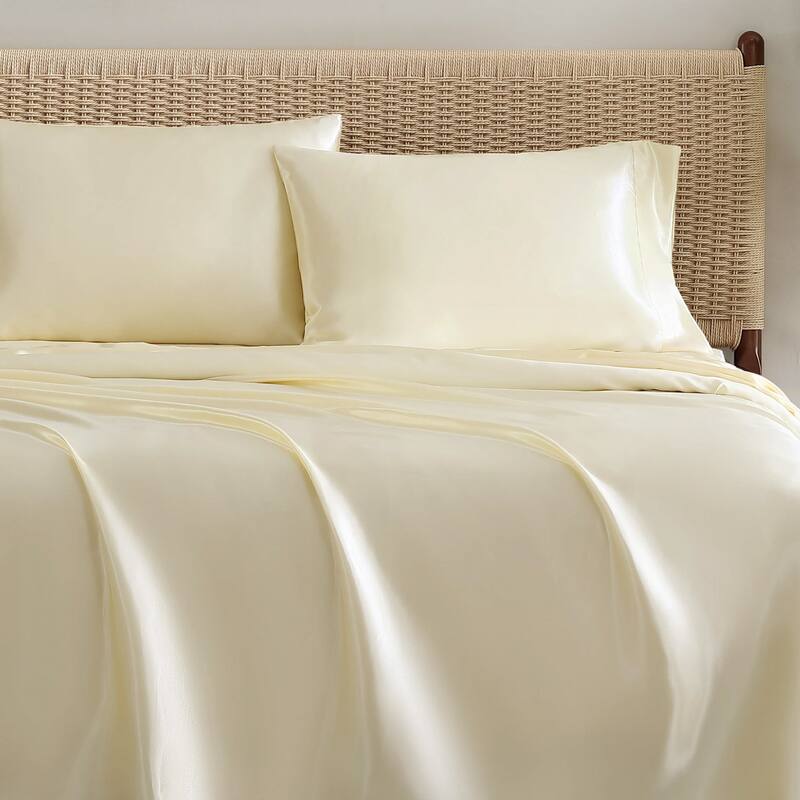 Jessica Simpson Silky Satin Sheet Sets - Antique Golden Honey - Full