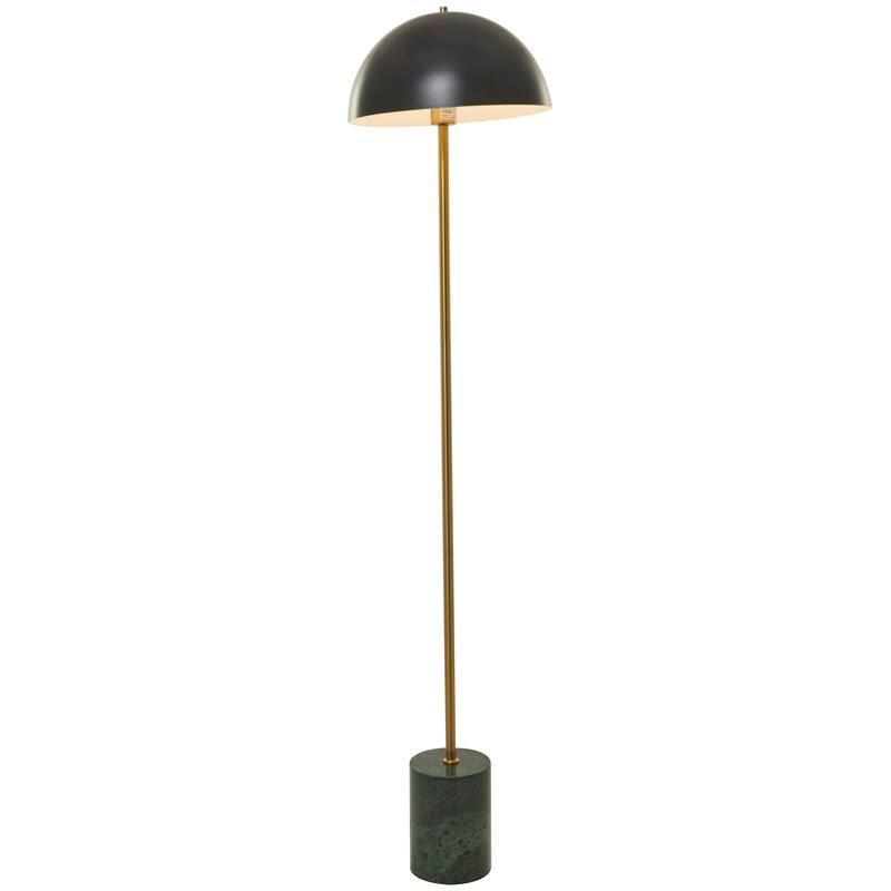 Black Metal Contemporary Floor Lamp - 14"W x 14"L x 62"H