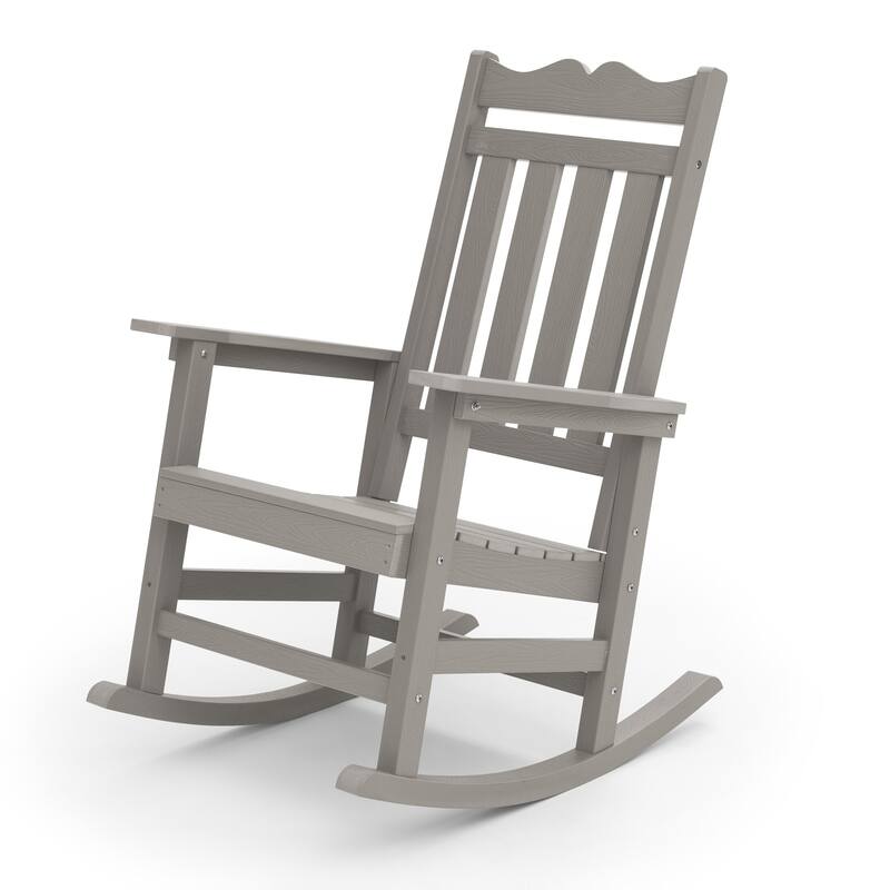 LIVOOSUN Patio Adirondack Chair Outdoor Plastic Rocking Chair