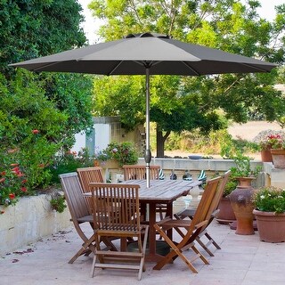 home and garden patio umbrella ribs come out of umbrella DIY 13ft 8-Rib Outdoor with Heavy Base tilt feature enables you to easily crank the umbrella to raise and tilt the canopy 10ft Rectangular Crank and Push