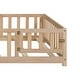 preview thumbnail 7 of 6, Natural Full Platform Bed with Fence & Door - Montessori Toddler Bed