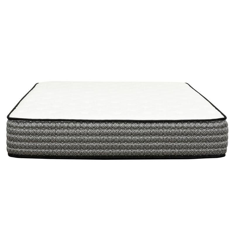 Premium 12 in. Pocket Coil Hybrid Mattress, Queen, Plush Gel Memory Foam Mattress, White/Gray - Queen