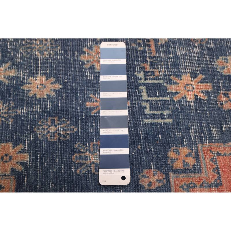 ECARPETGALLERY Hand-knotted Antalya Vintage Navy Wool Rug - 4'11 x 6'11