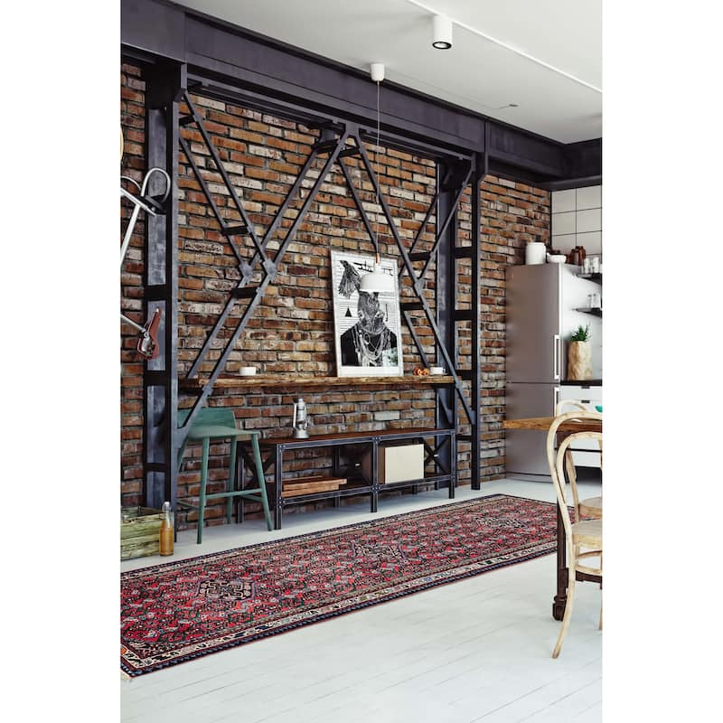 ECARPETGALLERY Hand-knotted Andelz Red Wool Rug - 2'11 x 9'8