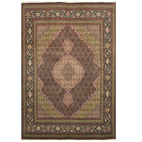 Handmade One-of-a-Kind Tabriz Wool & Silk Rug (Iran) - 6'8 x 9'9