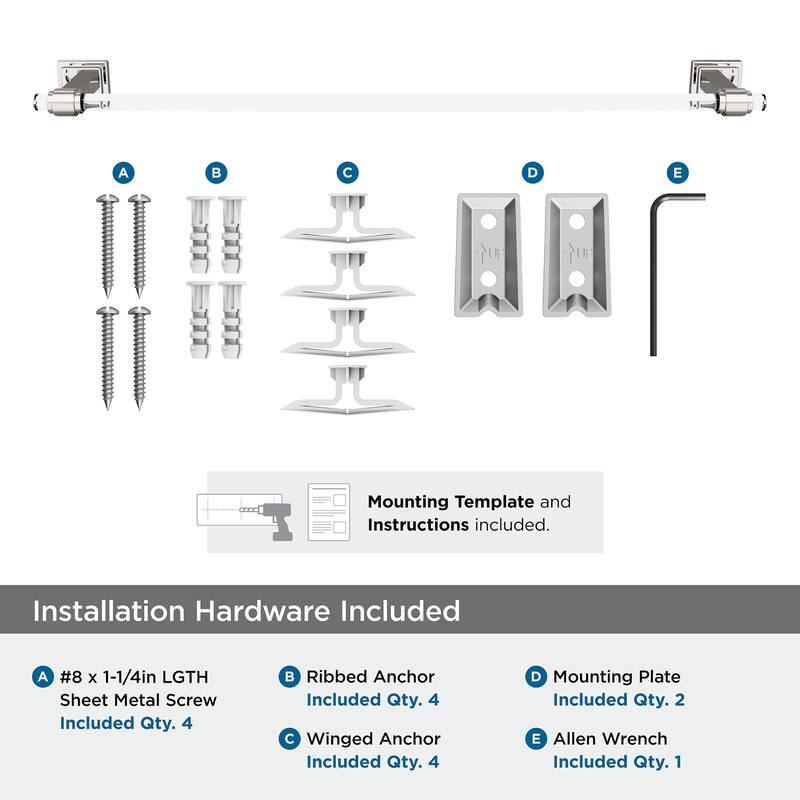 Amerock Glacio 24" Towel Bar