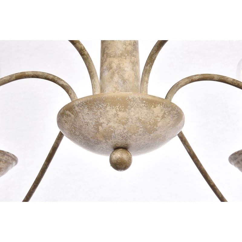Merritt Collection Chandelier D39.8 H24 Lt:6 Weathered Dove Finish