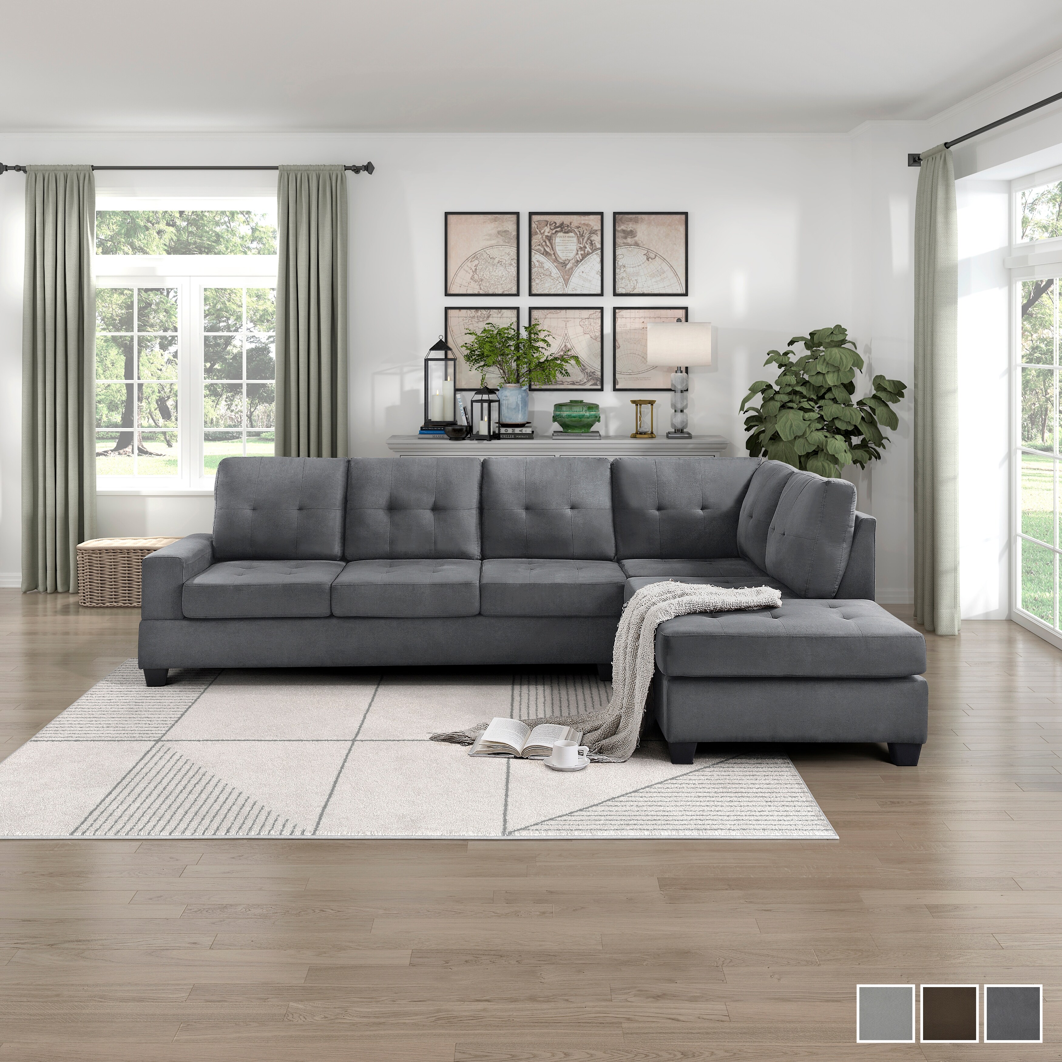 Grey Microfiber Sectional Sofas Bed Bath Beyond