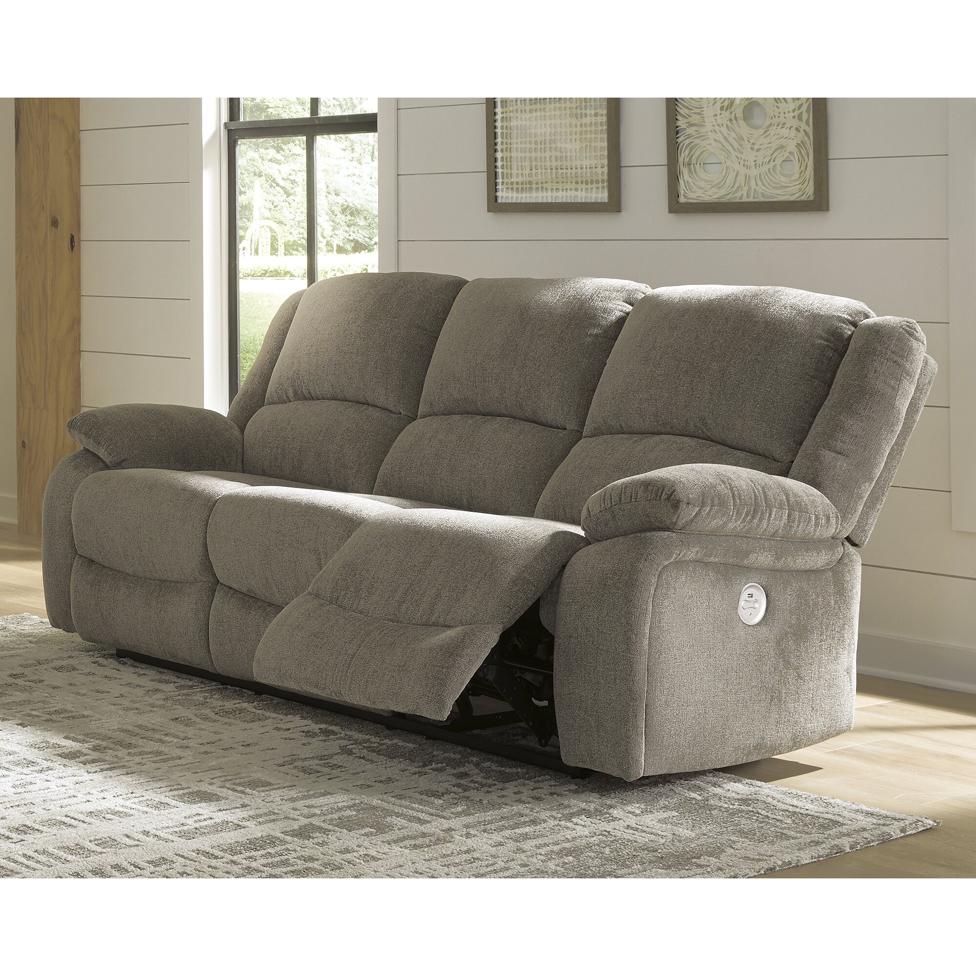 Alexander Dual Lay Flat Reclining Sofa with Memory Foam Seat Topper - Bed  Bath & Beyond - 17613656