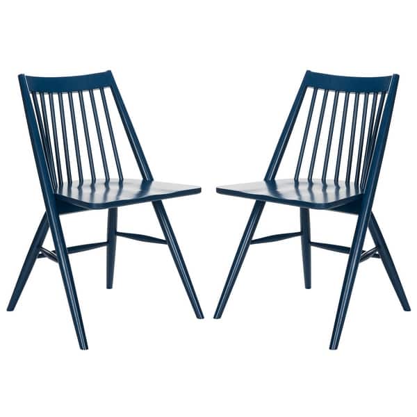 SAFAVIEH Dining 19-inch Wren Navy Spindle Dining Chair (Set ...