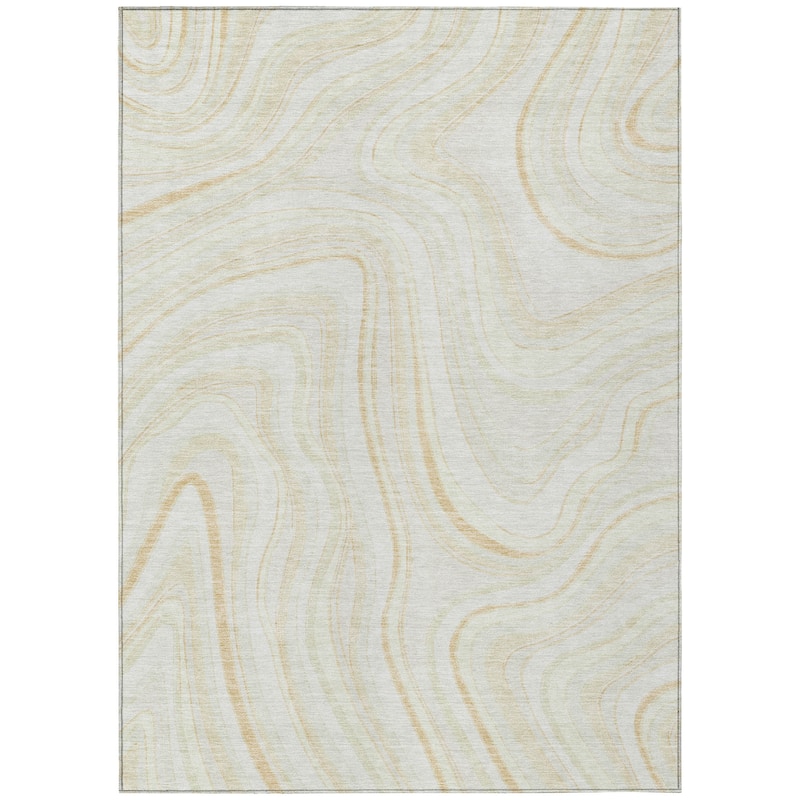 Machine Washable Indoor/ Outdoor Chantille Contemporary Abstract Rug