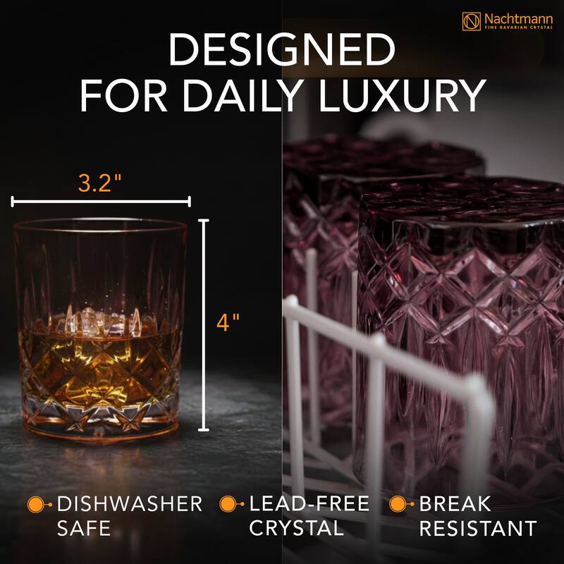 Nachtmann Set of 2 Noblesse Fine Glass Whiskey Tumblers