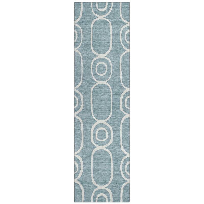 Machine Washable Indoor/ Outdoor Modern Vibe Chantille Rug