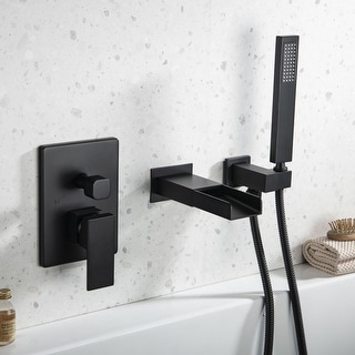 Wall Mounted Bathtub Faucet with Sprayer - Bed Bath & Beyond - 34780946