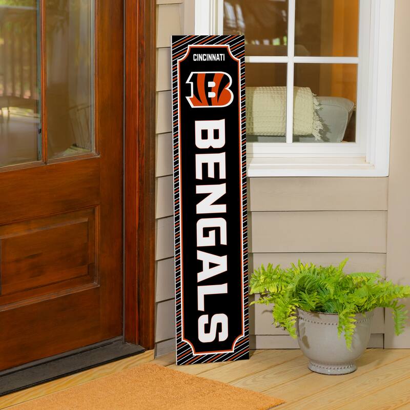47" Double Sided Seasonal Porch Leaner, Cincinnati Bengals - 47" x 11.25"