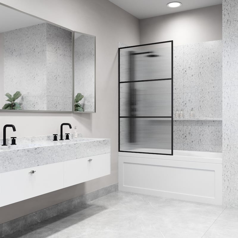 Vigo VG6090FL3462 Divide 62" High x 34" Wide Shower Screen Framed Tub