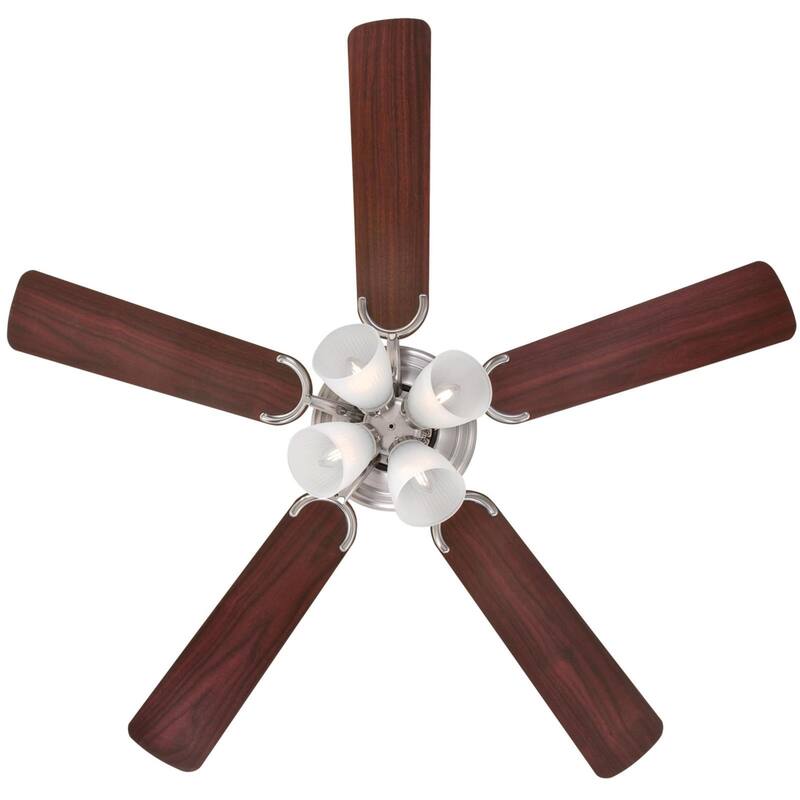Westinghouse Lighting Contempra IV 52-Inch 5-Blade Indoor Ceiling Fan with Dimmable LED Light and Frosted Ribbed Glass
