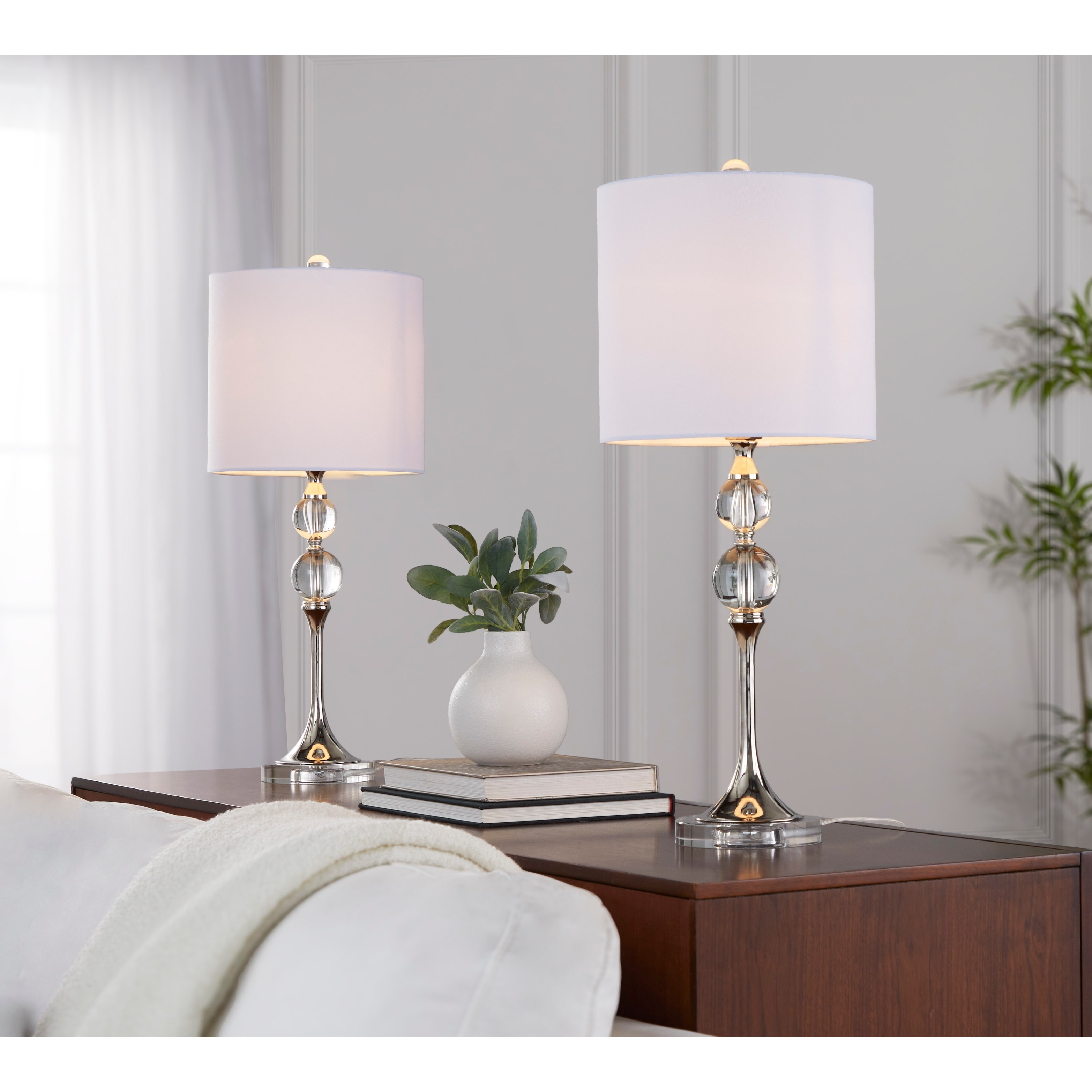 Silver Orchid Ciara 26" Crystal Table Lamp (Set of 2)