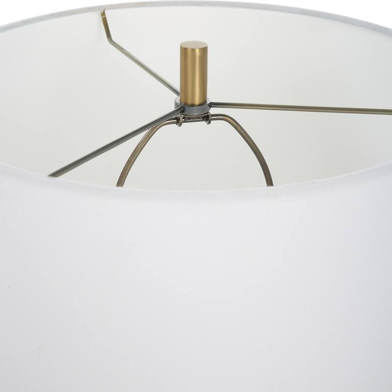 Glass Base Table Lamp with Tapered Shade - 28" - Green