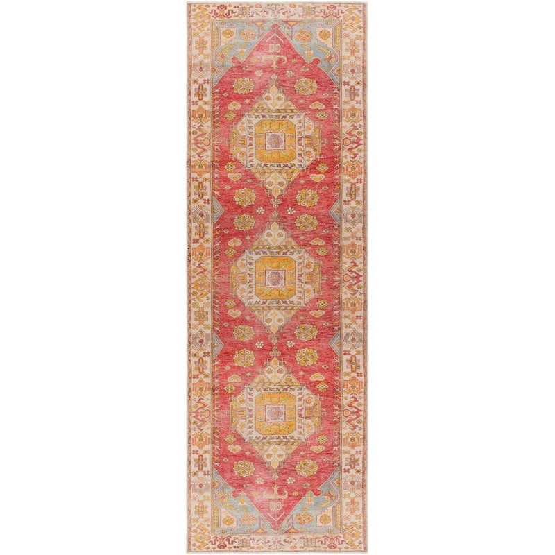 Livabliss Traditional Amelie Medallion Washable Area Rug