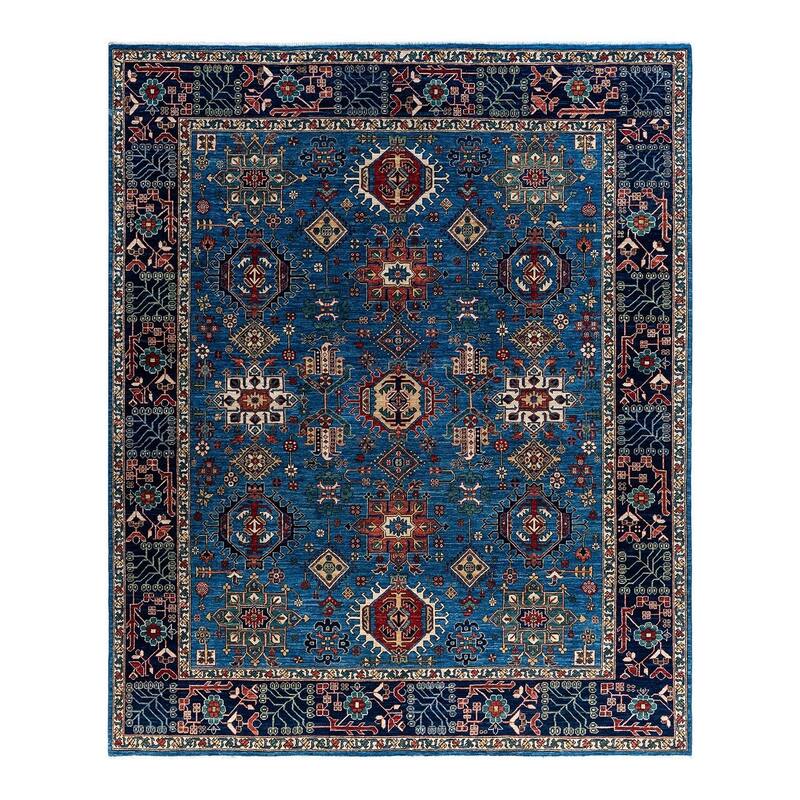 Serapi One-of-a-Kind Hand-Knotted Area Rug - Light Blue, 8' 0" x 9' 9" - 8' 0" x 9' 9"