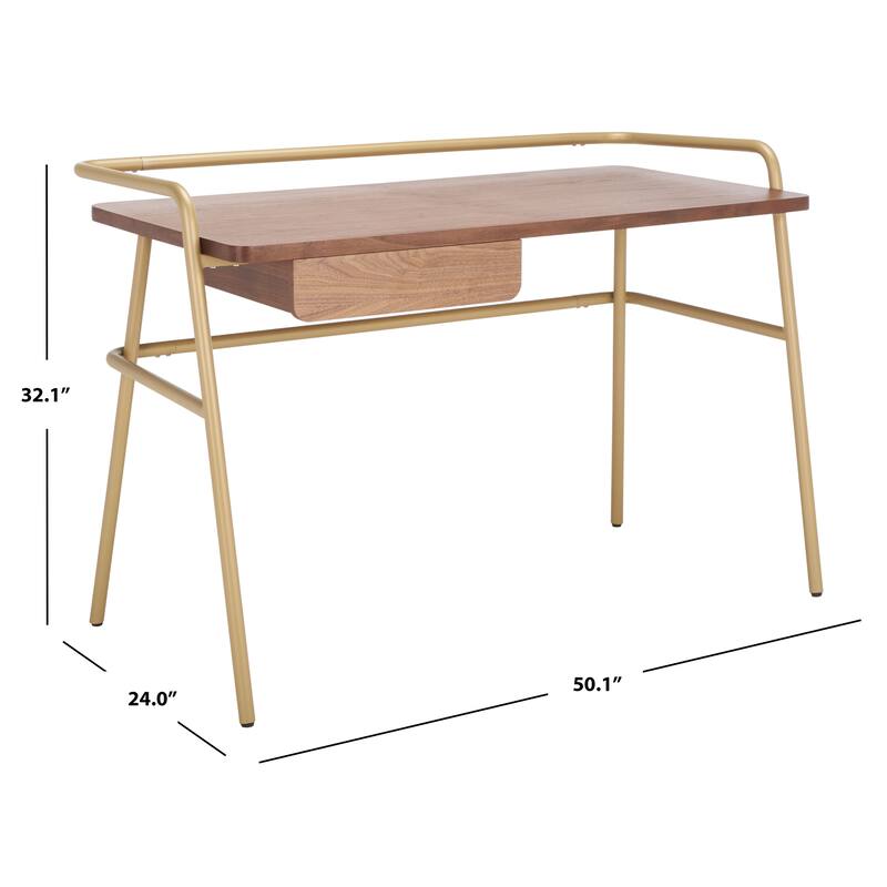 SAFAVIEH Couture Florestine Metal And Wood Desk