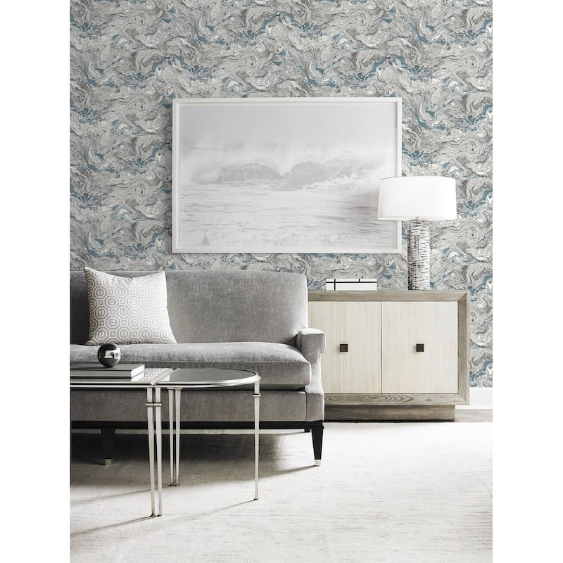 Luxe Haven Faux Marble Peel and Stick Wallpaper