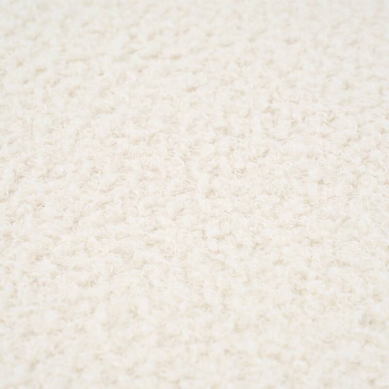 Dovelina Teddy Fabric Foam-Filled Sleeper Sofa Chaise for Living Room