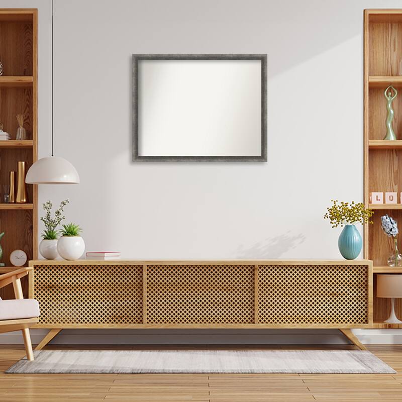 Burnished Concrete Narrow Non-Beveled Wood Framed Wall Mirror - Burnished Concrete Narrow
