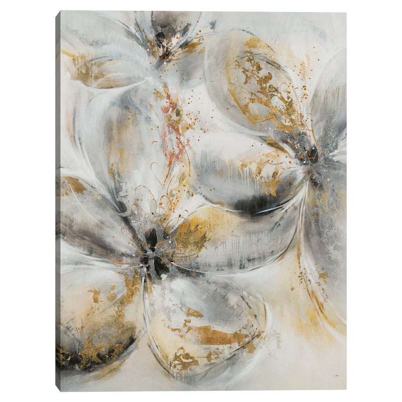 Silver Petals by K. Nari Canvas Art Print