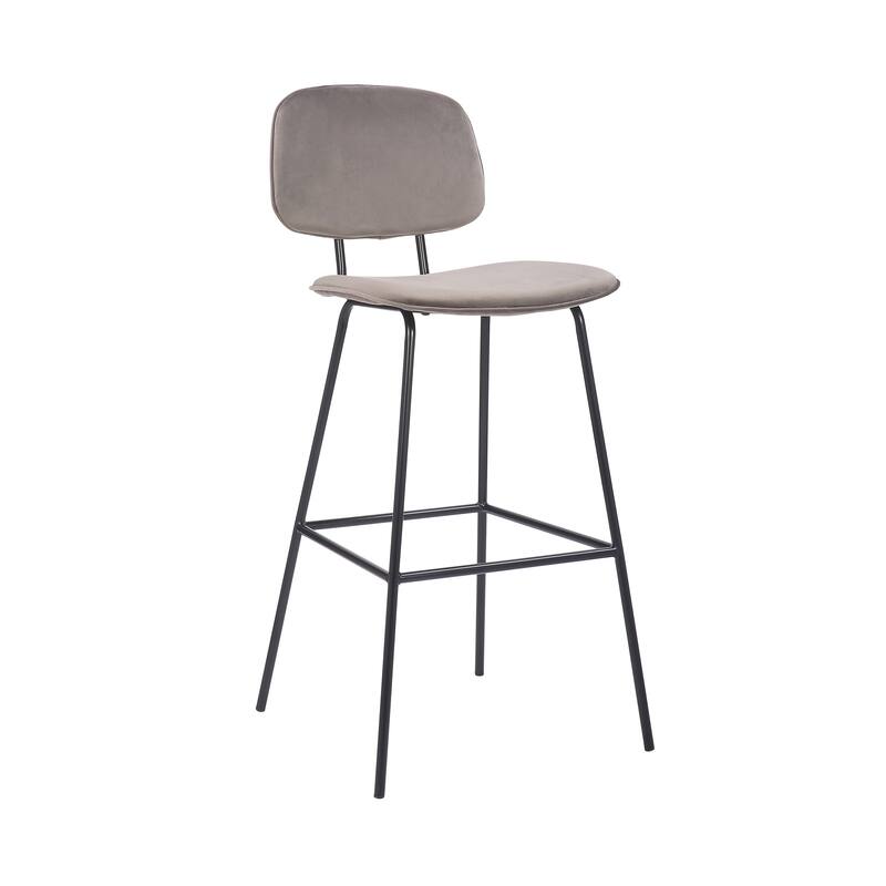 Porthos Home Soren Bar Stools Set Of 2, Velvet Upholstery, Iron Legs