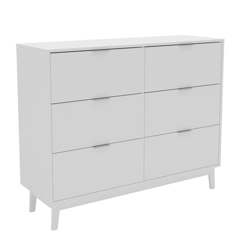 Polifurniture Victoria Modern 6 Drawer Double Dresser