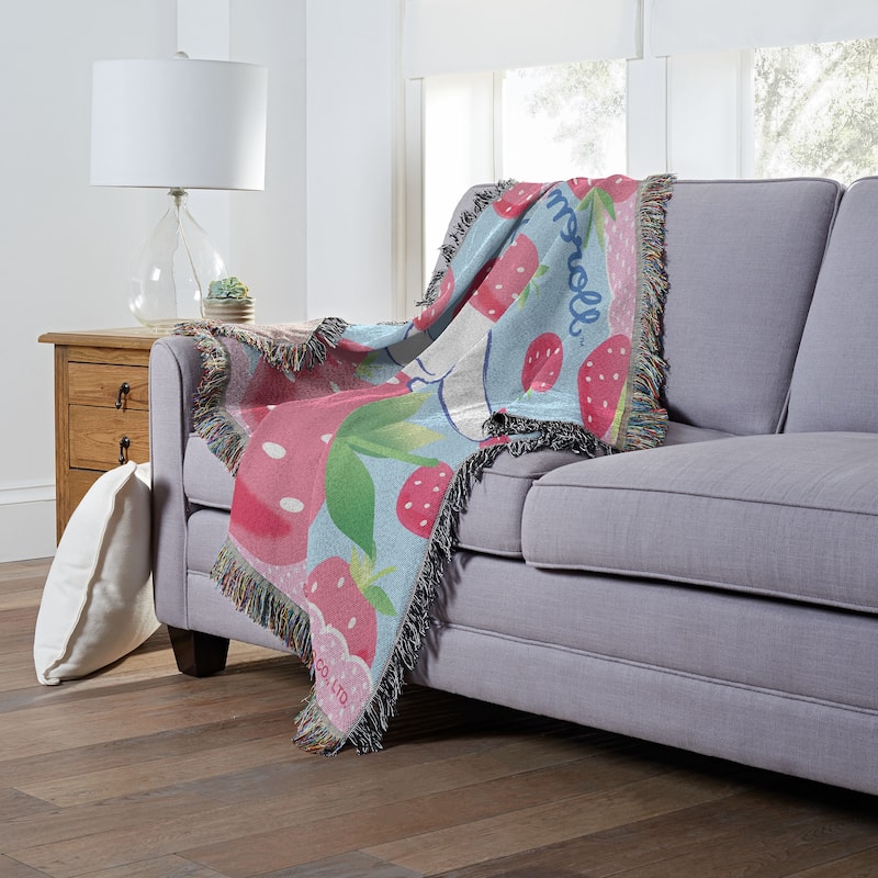 Sanrio Cinnamoroll StrawBerry Surprise Woven Tapestry Throw Blanket