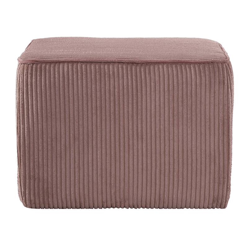 Christopher Knight Home - Mid-Century Modern Upholstered Corduroy Ottoman with Pocket Coil Comfort