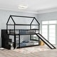 preview thumbnail 2 of 6, Twin Bunk Bed with 3 Drawers, Slide, Staircase, and Safety Guardrails