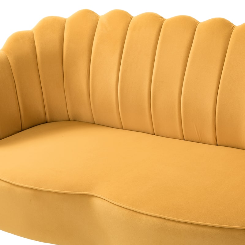 Xabier 52''Loveseat with Flower Shaped Back Design