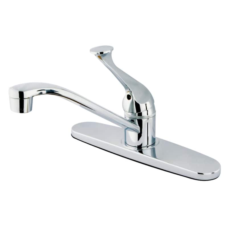 Kingston Brass Chatham Kitchen Faucet with Deck Plate and Metal Lever