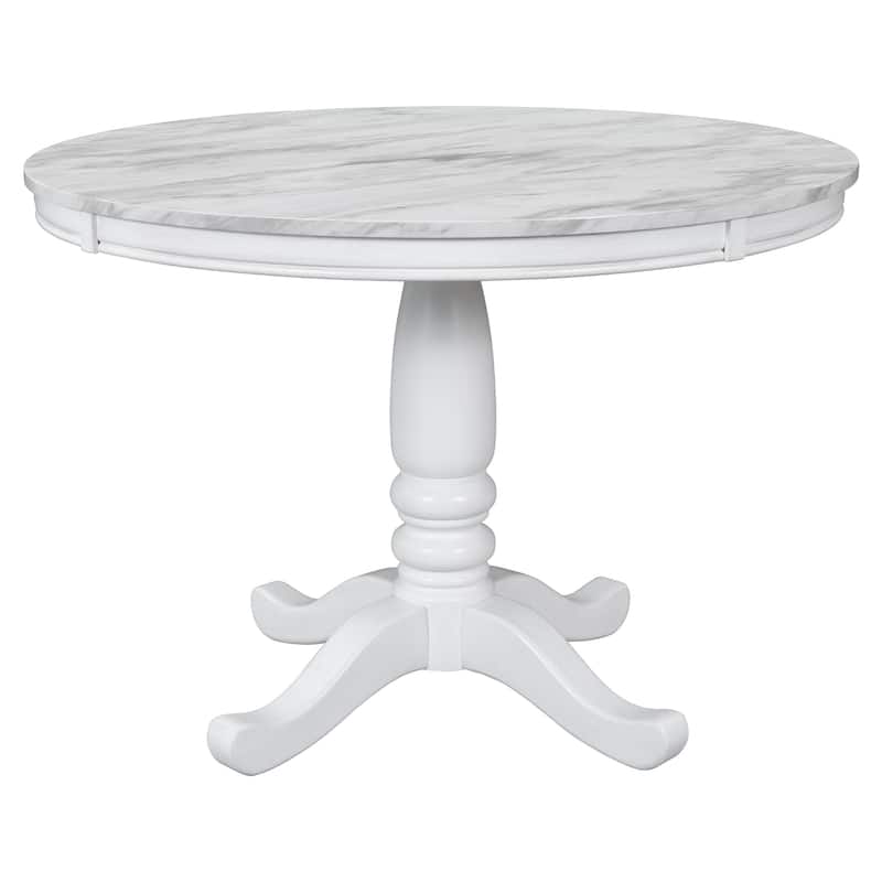 5-Piece Modern Wooden Dining Set with Round Table & Chairs