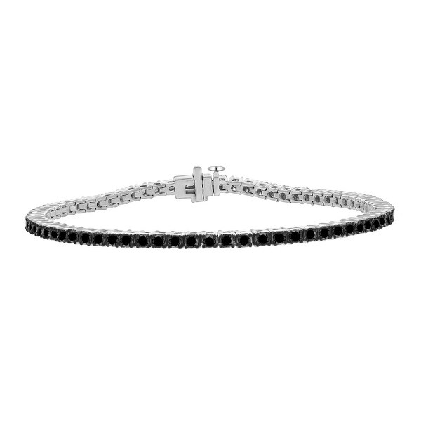 Prism Jewel 2 68 Tdw Round Black Diamond Tennis Bracelets Prism Jewel 2 68 Tdw Round Black Diamond Tennis Bracelets