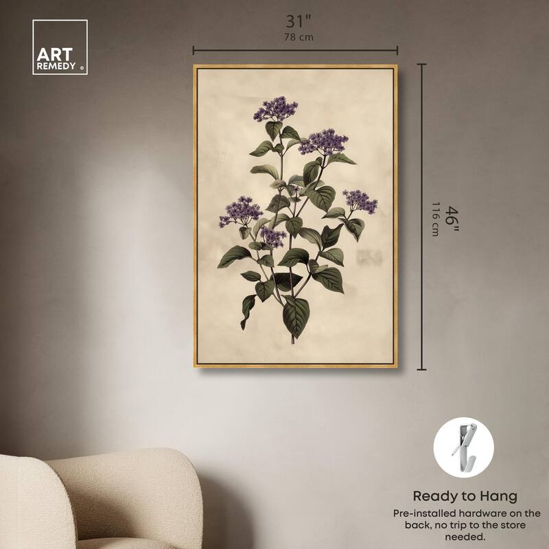 Purple Hydrangea Canvas by Art Remedy