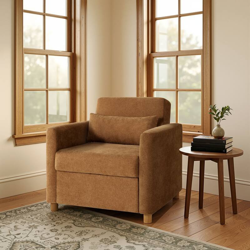 Serta Christine Convertible Chair - Rust