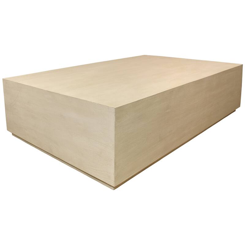 HomeRoots 66" Natural Solid Wood Distressed Coffee Table - 66' X '17' X '38