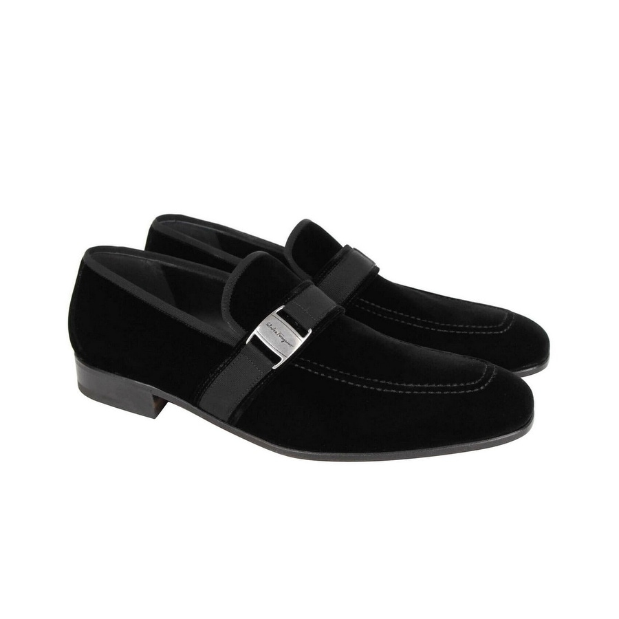 black velvet loafers mens
