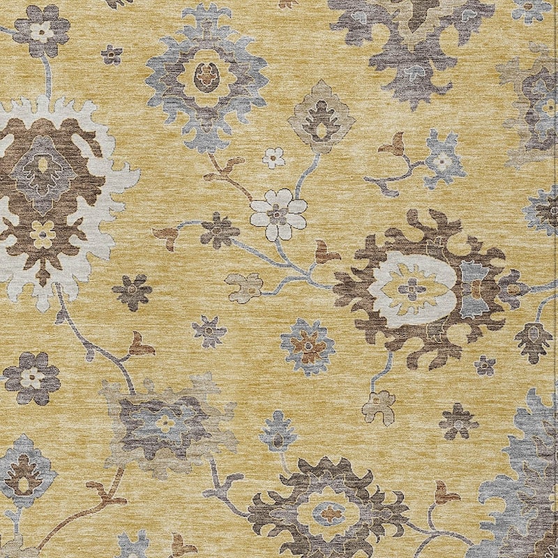 HomeRoots Floral Traditional Rectangle Outdoor Rug